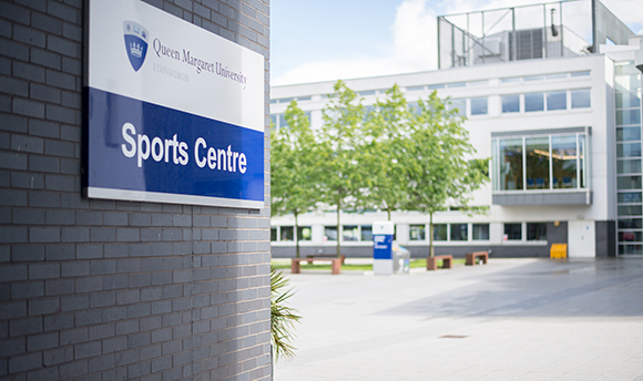Close up of the Sports Centre sign at 